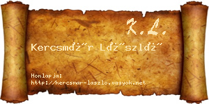 Kercsmár László névjegykártya